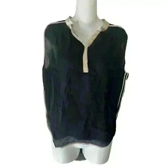 Parker Tops - Nwot Parker sleeveless black silk top XS